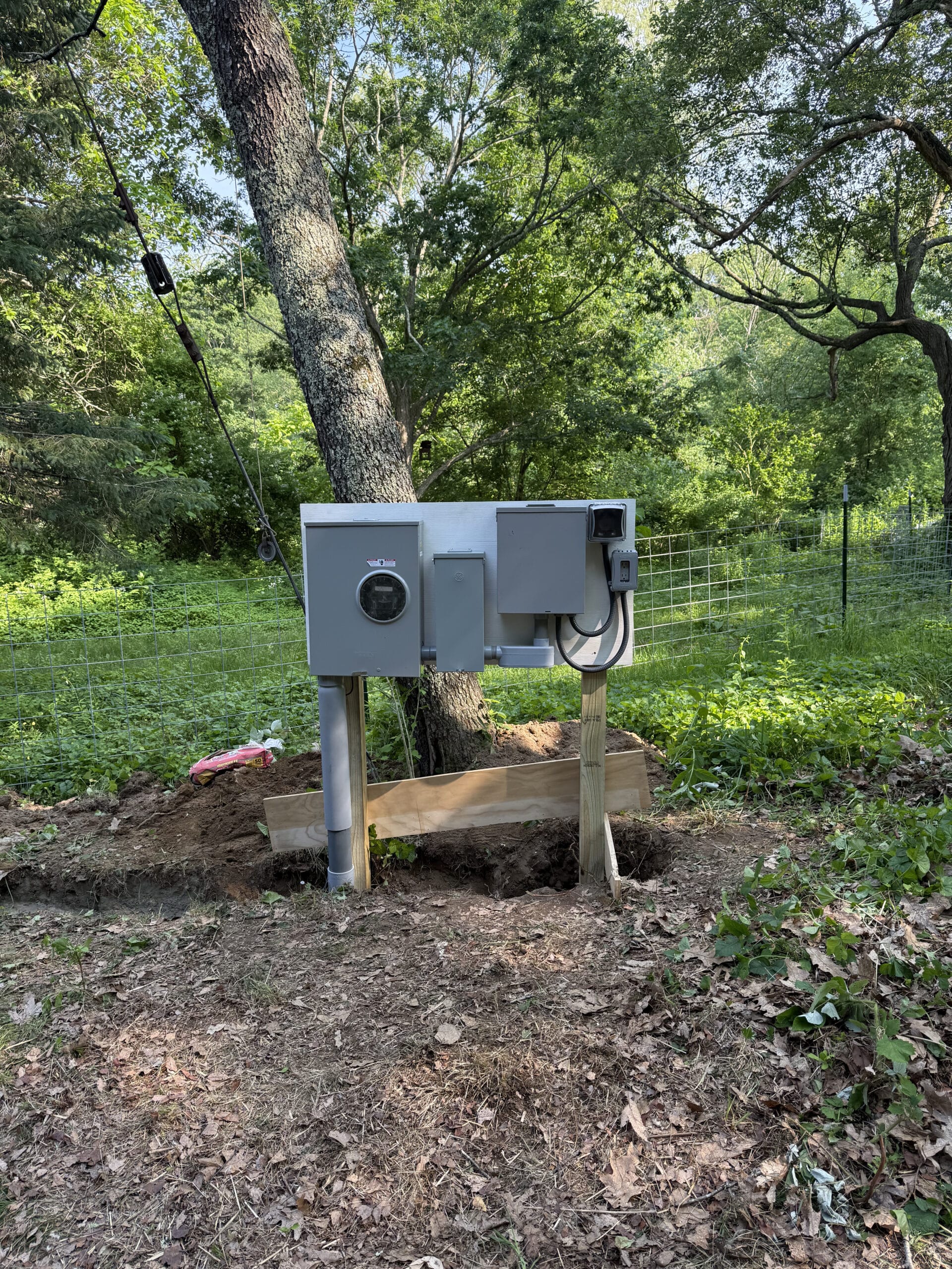 Remote 100 Amp Underground Service to RV Site Preston CT electrical services near me Bjags Electric
